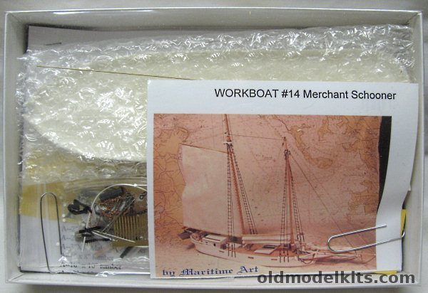 Maritime Art HO 72' (LOA) Merchant Schooner - HO Scale, 14 plastic model kit